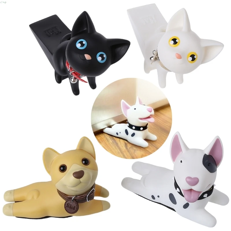 

Cute Cartoon Animal Door Stoppers Bulldog Cat Shape Children Safety Accessories