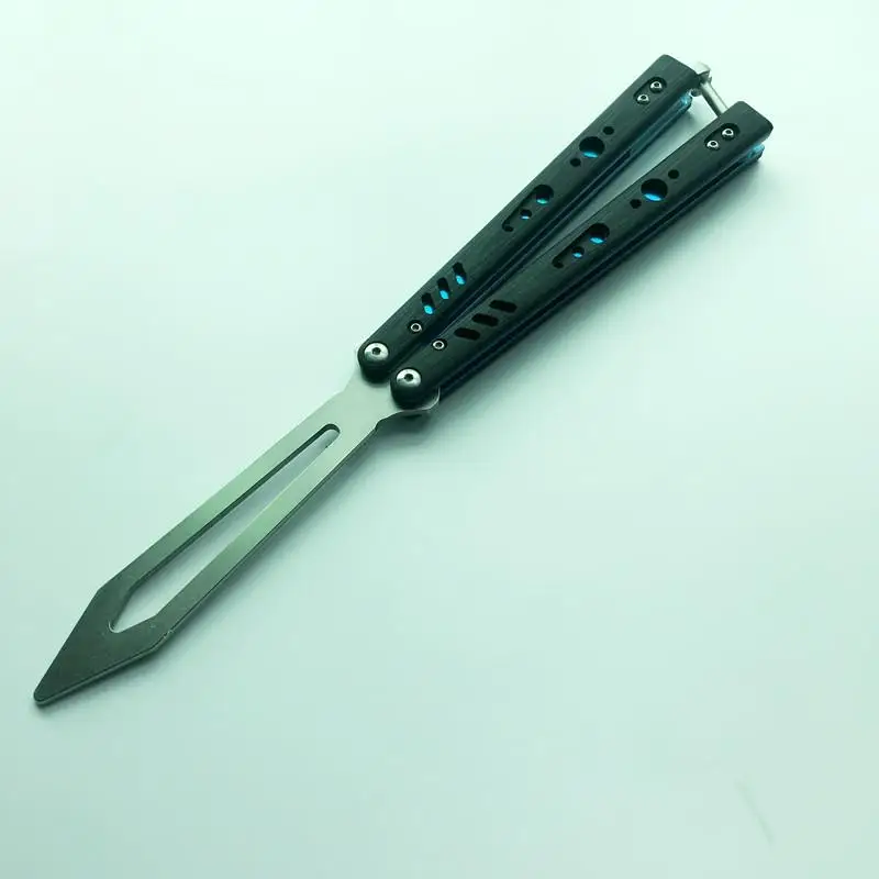 Черный Replicant Бабочка нож для тренера D2 лезвие G10 Ручка Бесплатная качающийся