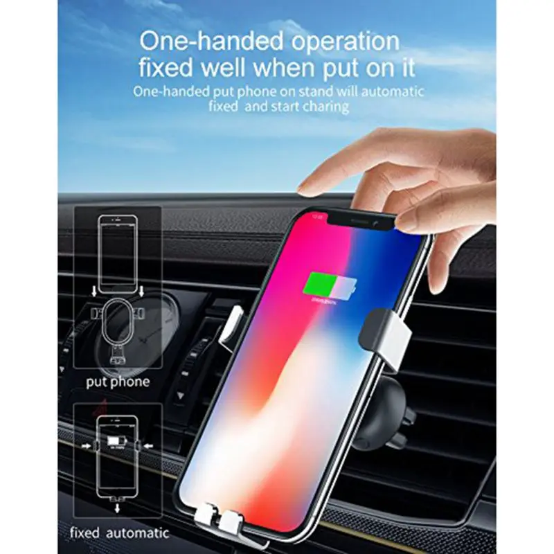 Полезное Быстрое беспроводное автомобильное зарядное устройство, выдвижное беспроводное автомобильное зарядное устройство, кронштейн для зарядки телефона