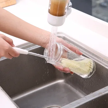 

Japanese Style Long Handle Cup Brush Bottle Brush Insulated Cup Brush Glass Cleaner Tea Pot Kitchen Cleaning Brush