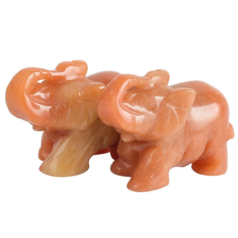 

Natural hong dong ling Jade Elephant Wind Water Decoration Handmade Carving Stone Elephant Crafts Lucky like Manufacturers Direc