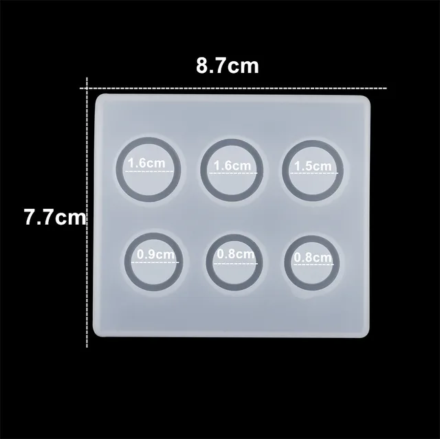 1Pcs Rings Resin Epoxy Molds Mixed Size Silicone Casting Molds Tool For DIY Jewelry Making Findings Supplies Accessories 4