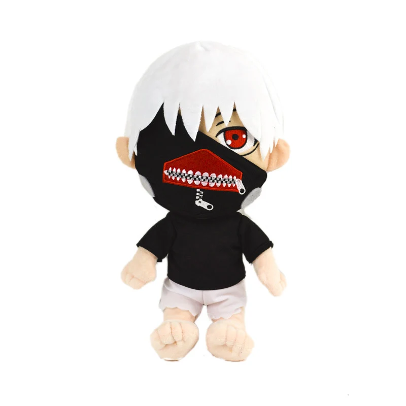 30 см Токийский Гуль Kaneki Ken плюшевые игрушки мягкие милые Мультяшные игрушки на день рождения Рождественские подарки для детей - Цвет: white