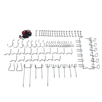 

50Pcs Pegboard Hooks Assortment Peg Board Attachments Pegboard Hooks Set Wall Hooks Storage Garage Organizer with Peg Locks