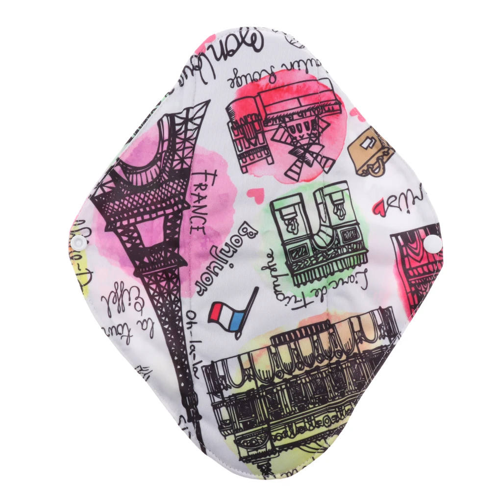 Charcoal Bamboo Fiber Washable Menstrual Sanitary Maternity Pad for Female Bamboo Charcoal Cloth Sanitary Pad Reusable Panty Pad