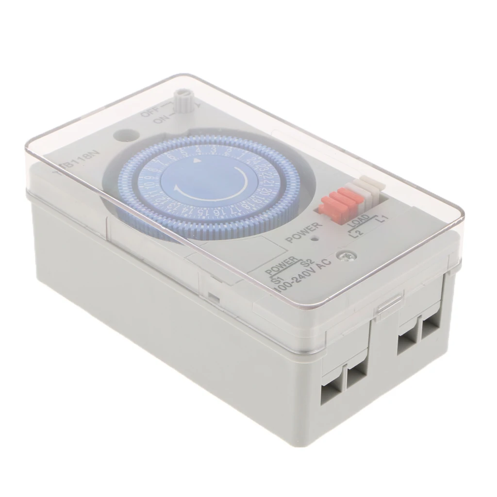 Mechanical Analogue Day 24H Timer Switch Industria Switch DIN RAIL INSTALLATION