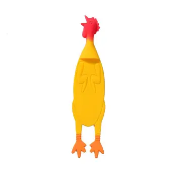 

Shrilling Screaming Chicken Silicone Bookmarks Creative Book Marker Stationery