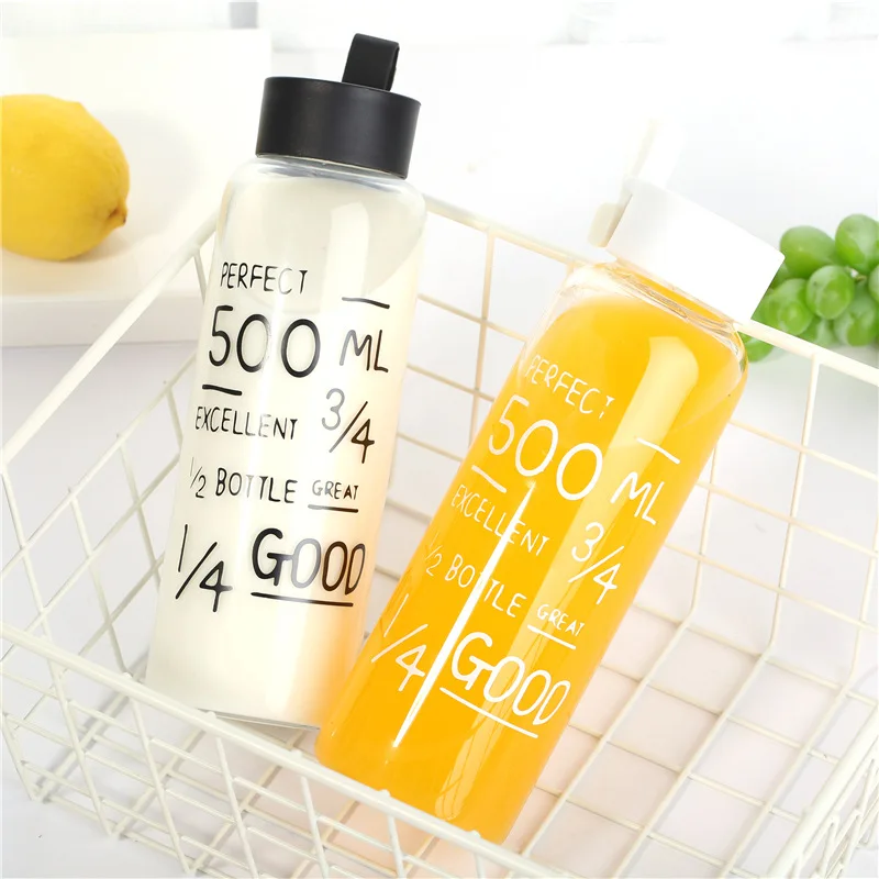 

Glass transparent student water bottle hydro flask milk bottle glass drinking set gift set for water bottle Direct Drinking