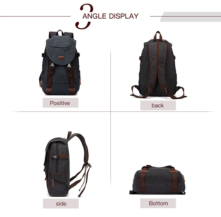 Wholesale backpack laptop fashion custom back pack young backpack school canvas bags