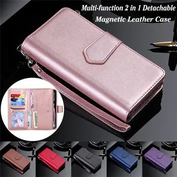 

Leather Case for iPhone XS Max XR X 11 Pro 8 7 6 6S Plus 5 5S SE Magnetic Wallet Card Cover for Samsung S20 Ultra S10 S9 S8 Plus