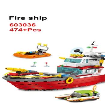 

474+Pcs Building Blocks Toy for Boy DIY 603036 Firer Ship Parent-Child Interaction Educational Blocks Kid Toy