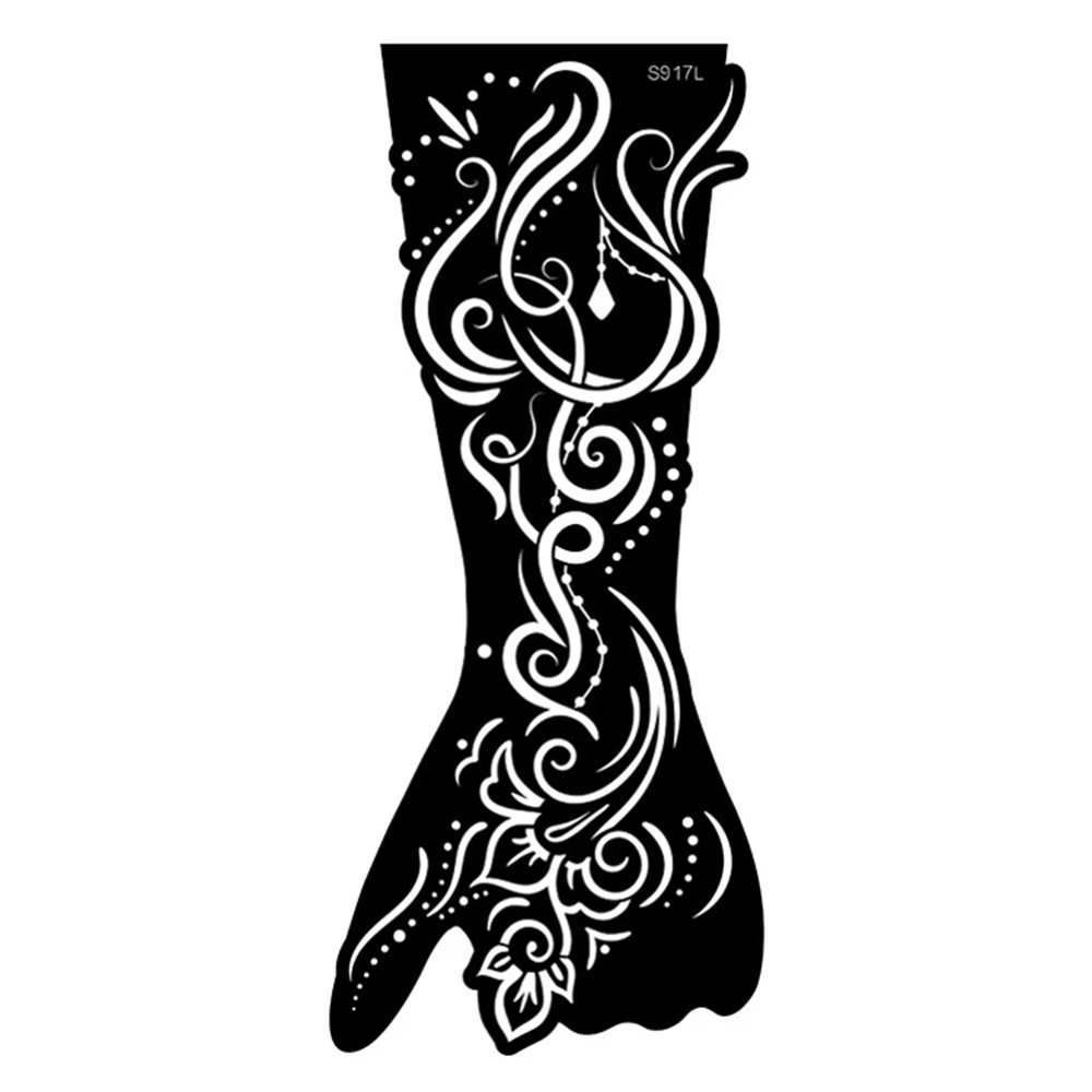 Indian Henna Rose Lace Flower Tattoo Stencil Women Diy Body Legs Arm Art Airbrush Painting Mandala Tattoo Stencil Template Tattoo Stencils Aliexpress