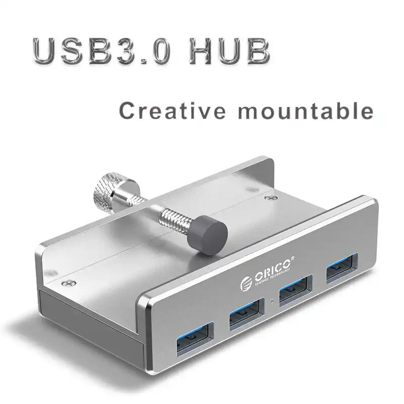 Usb3 0 Hub Mountable To Monitor Table Desk Extended 4 Port