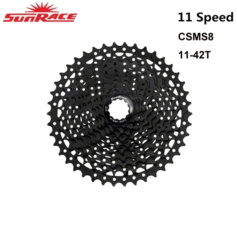 SUNRACE 11 Скорость кассета CSMS8 11-42 т велосипед кассета подходит Shimano SRAM маховик SUNRACE 11-42 11s кассета MS8 ED черный