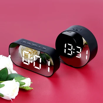 

Mirror Alarm Clock LED Table Clock Snooze Night Light Temperature Desktop Electronic Clock Display Digital Despertador USB/AAA