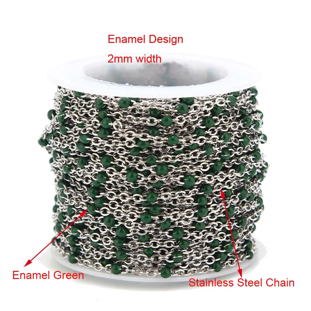 Steel Green 1 метр ручной работы 3,5 мм Abacus стеклянные бусины золотые цепи для ожерелья браслеты ножной браслет Изготовление DIY ювелирных изделий - Цвет: Steel Green