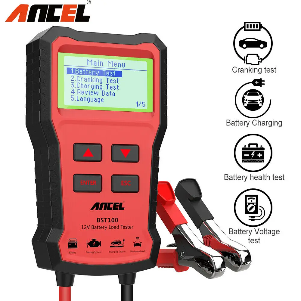 Diagnostic-Tool Car-Battery-Tester Ancel Bst100 Pk-Kw600 12V OBD2 2000CCA 30-220ah Cell