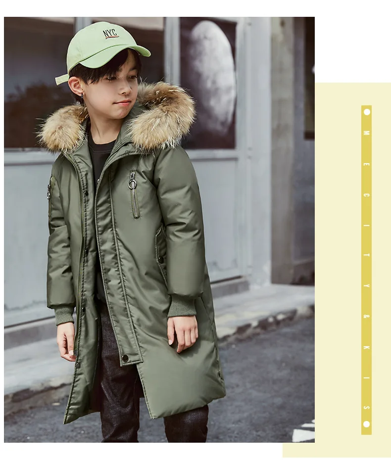 Одежда для детей до-30 градусов; коллекция года; Одежда для мальчиков; теплая зимняя куртка-пуховик; пальто с капюшоном; Водонепроницаемая утепленная верхняя одежда; детская парка