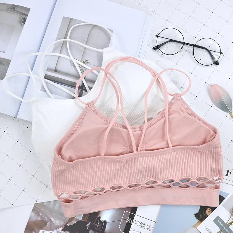 Sexy Tube Top Woman Bra Sexy Lingerie Female Fitness Top Cross Strap Seamless Underwear