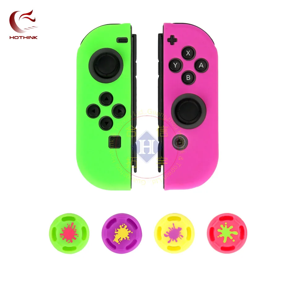 HOTHINK силиконовый мягкий чехол с картонным джойстиком для nintendo Switch Joy-con NS Zelda чехол Mario Splatoon cover