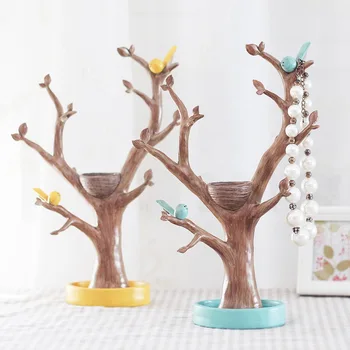 

Table Decoration Accessories Tree Statue Sculpture Home Decor Storage Shelf Modern Figurine Watches Jewelry Storage Holder Rack