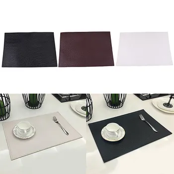 

New Western Food Insulation Mat Decorative Coffee Coasters Leather Placemat European Style ostrich pattern Pattern Table Mat