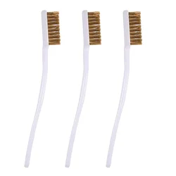 Outil de nettoyage de buse d'imprimante 3D, brosse à dents en fil de cuivre, brosse à dents en cuivre, main lit chaud, pièces de bloc de nettoyage brosse à fil 3 pièces 