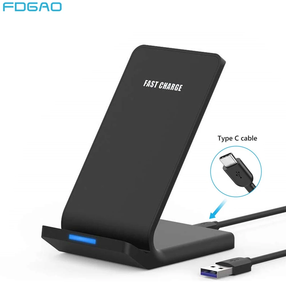 Беспроводное зарядное устройство FDGAO 15 Вт с USB кабелем типа C 10 для iPhone 11 Pro XR XS Max X 8