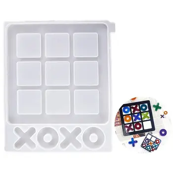 

Epoxy Resin Tic Tac Toe Mold Resin Mold DIY Silicone Mold Easy Release Fun Board Game Casting Mold Game Fun Art Crafts