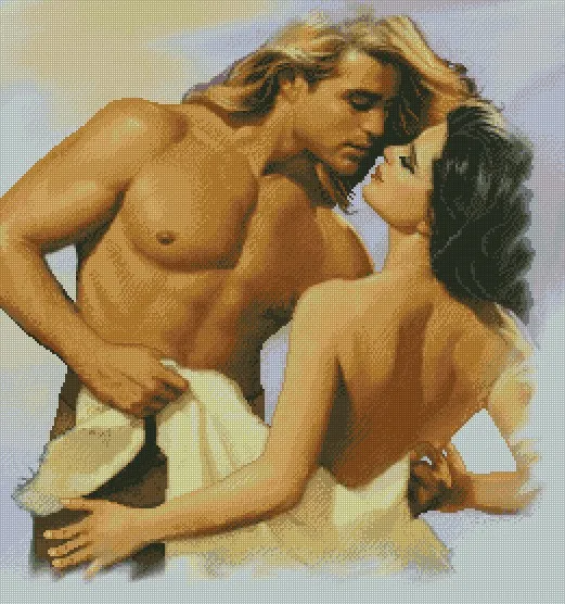 cross stitch kit kiss forever love lover couple
