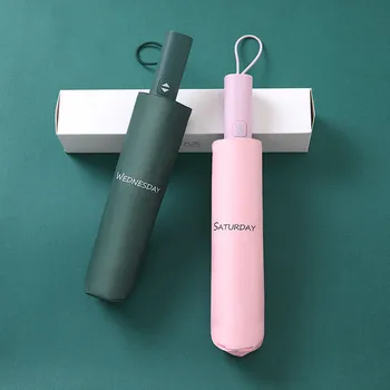 

Automatic Wind Resistant Folding week creative umbrella simple clear fresh umbrella sunny rainy sunscreen umbrella male female