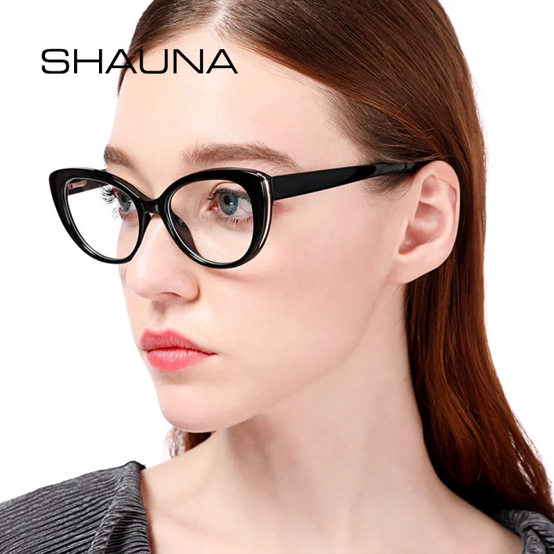 Женские винтажные очки с петлей кошачий глаз SHAUNA брендовые дизайнерские