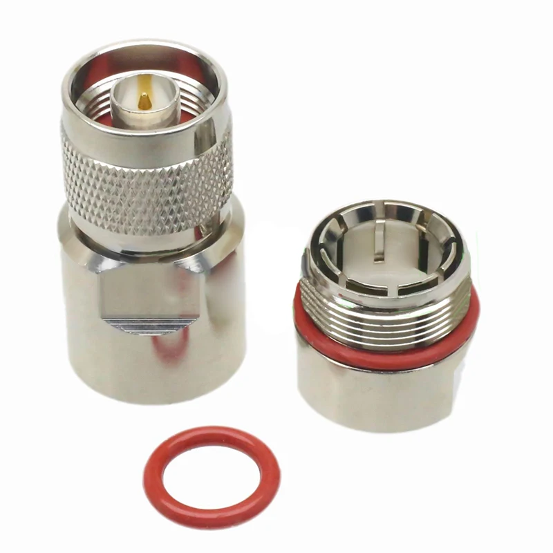 Male Connector Clamp For Andrew Heliax Corrugated Copper Brass Plug Standard PTFE 1 2 Useful 3
