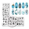 PICT YOU Halloween Nail Stamping Plates Snowflake Festival Pattern Nail Art Image Plates Stainless Steel Nail Art Plate Stencil 5
