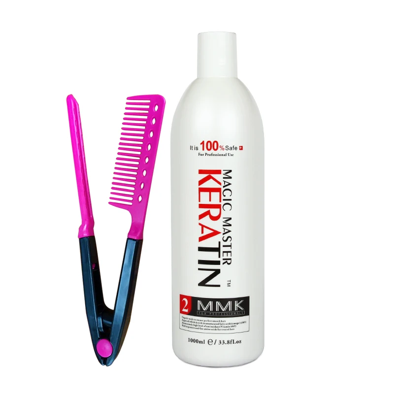 For hair Fresh Smelling 1000ml Magic Master Keratin Hair Treatment Without Formalin Straighten Damaged Hair Get One Free Comb