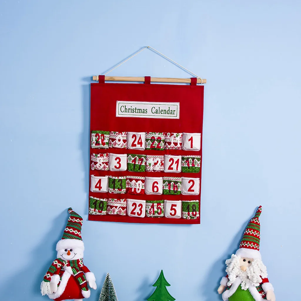 Креативный Рождественский Адвент-календарь Санта Клаус снеговик лося животное Рождество год Рождественские орнаменты для дома и офиса украшения падение - Цвет: Multicolor