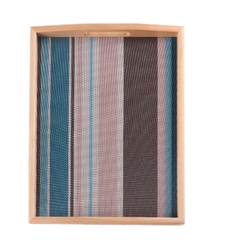 

Wooden Plate Rectangular Snack Handle with Food Tray Storage Tray Home Kitchen Utensils