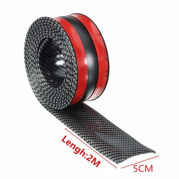 

2m PVC Carbon Fiber Anti-collision Board Door Sill Cover Car Pedal Threshold Guard Suitable For All Cars, Trucks, SUVs, Etc.