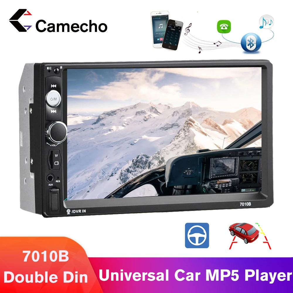 Автомагнитола Camecho 7010B 2 DIN MP5 GPS FM Bluetooth Автомобильный мультимедийный плеер USB AUX TF