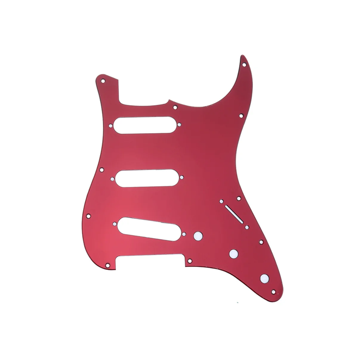 Musiclily SSS 11 Hole Strat Guitar Pickguard for Fender USA/Mexican Made Standard Stratocaster Style 1Ply Red Mirror Acrylic | Спорт и