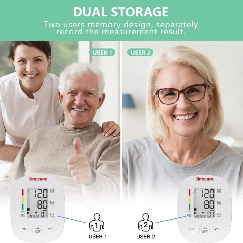 Sinocare Blood Pressure Monitor Upper Arm Automatic Digital