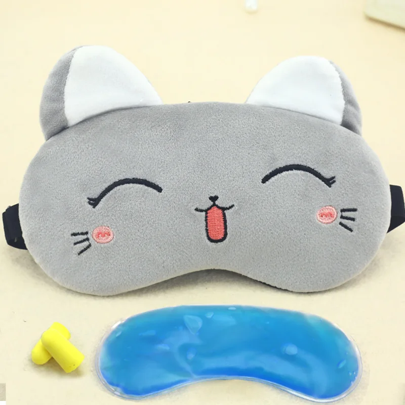 

Children Eye Patch Cartoon Cat Cute for Student Promoting Sleep Mitigate Adjustable Hot Compress Eyestrain Shade Eye Protection