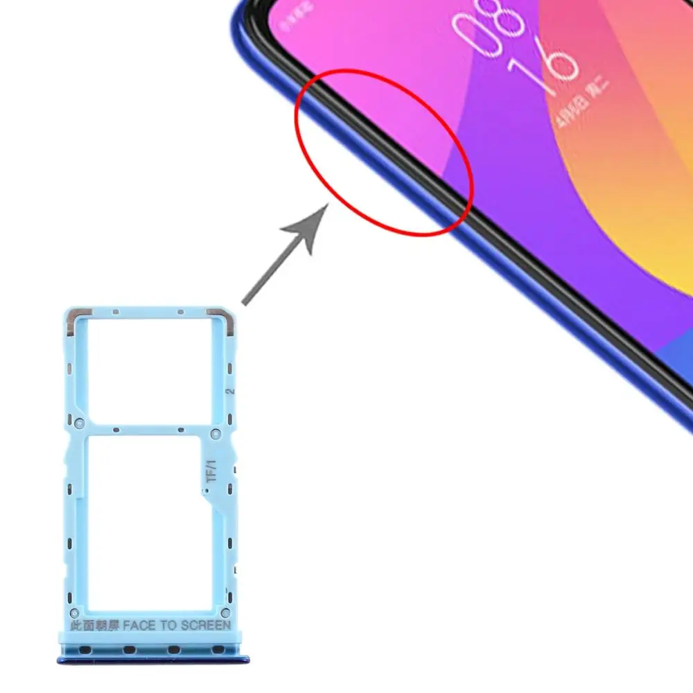 Лоток для sim-карт+ лоток для sim-карт/лоток для карт памяти Micro SD Замена для Xiaomi mi CC9e/mi A3 запасная часть для Xiao mi