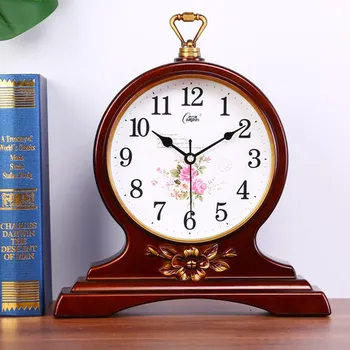 

Living room large wall clock, European retro table clock, modern creative mute clock