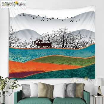 

Beautiful Natural Forest Printed Large Wall Tapestry Smooth Line Forest Beauty Cheap Hippie Wall Hanging Bohemian Wall Art Decor