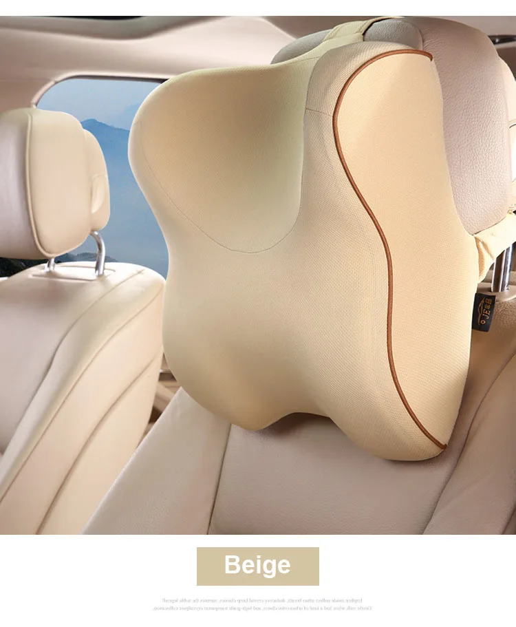 PurenLatex Автомобильная подушка, Автомобильная подушка с эффектом памяти, подголовник, защита шеи, ортопедические подушки, 3D, для вождения, медленный отскок, подушка под давлением