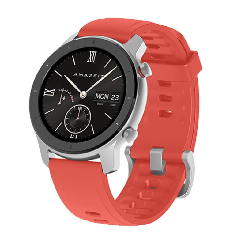 [Глобальная версия] AMAZFIT GTR умные часы 42 мм 5 АТМ водонепроницаемые gps ГЛОНАСС Bluetooth монитор сердечного ритма умные часы - Цвет: 42mm red