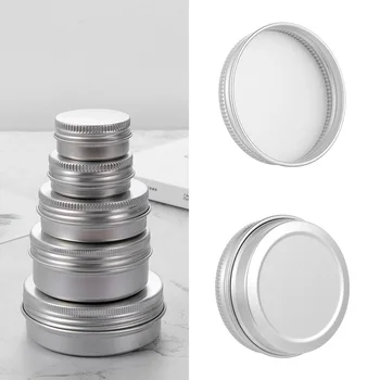 

1pc Aluminium Bottles Sample Canisters Cap Makeup Oil Wax Box Reusable Packaging Can Tin Container Cosmetic Pot Jar Upper Screw