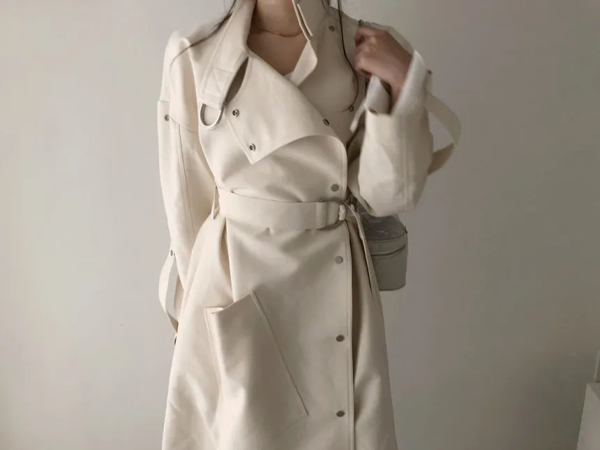 Элегантное Модное Длинное Пальто с косой пуговицей осеннее Свободное пальто высокого качества Офисная Женская рабочая одежда Moda Feminina пальто для женщин