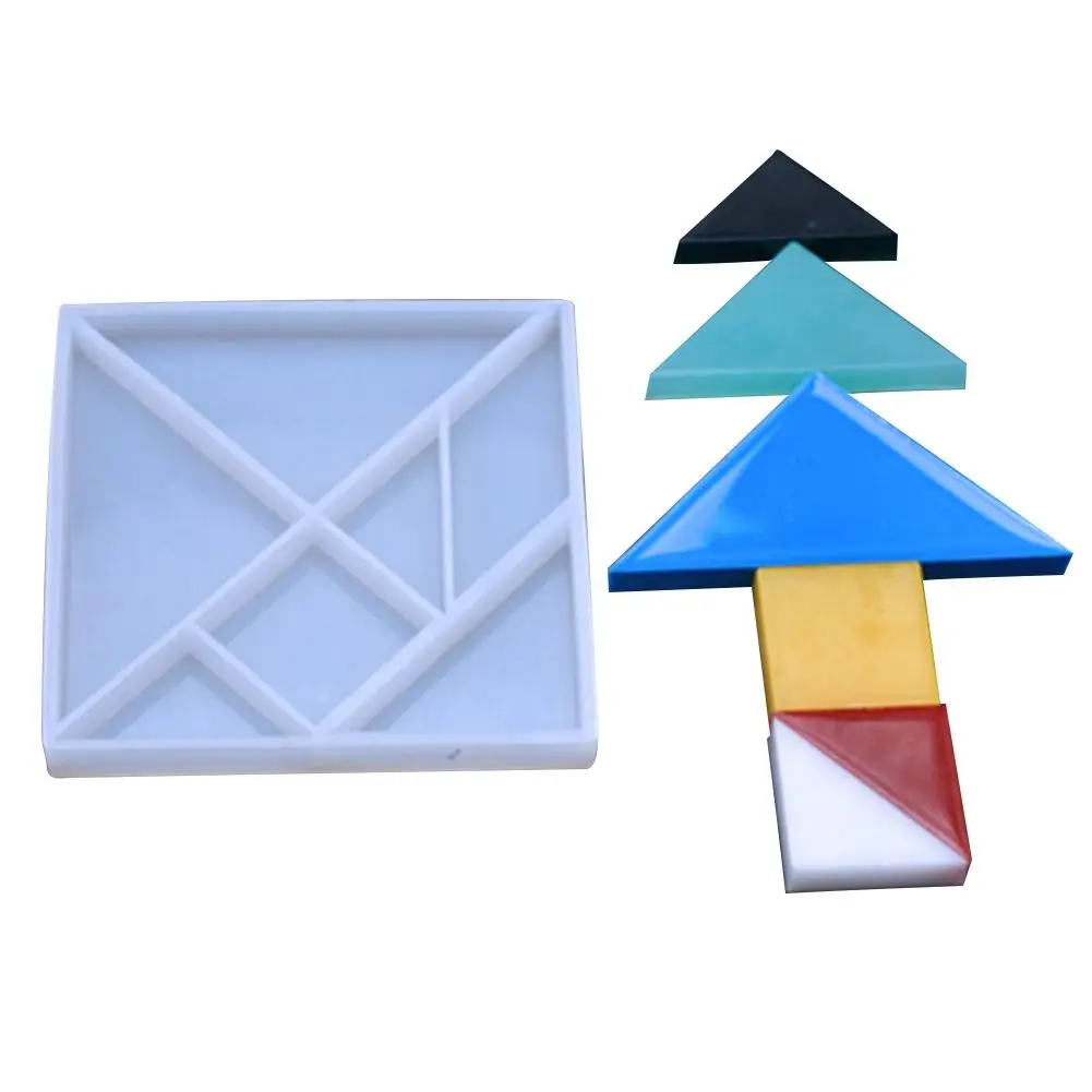 Силиконовая форма для торта Tangram эпоксидная смола, форма DIY Инструменты для желе для пудинга, конфет для шоколада, Хрустальная эпоксидная форма